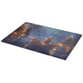 Australian Terrier Christmas Festive Voyage Schneidebrett (Ecke)