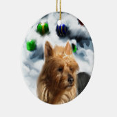 Australian Terrier Christmas Keramikornament (Rechts)