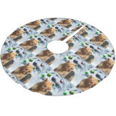 Australian Terrier Christmas Polyester Weihnachtsbaumdecke (Schrägansicht)
