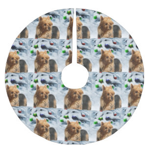 Australian Terrier Christmas Polyester Weihnachtsbaumdecke