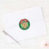 Australian Terrier Christmas Runder Aufkleber (Umschlag)