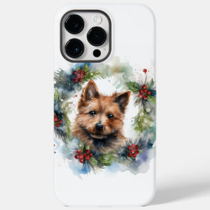 Australian Terrier Christmas Wreath Festive Pup Case-Mate iPhone 14 Pro Max Hülle