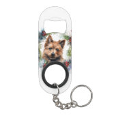 Australian Terrier Christmas Wreath Festive Pup Mini Flaschenöffner (Rückseite)