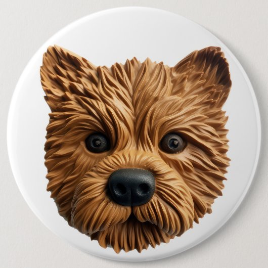 Australian Terrier Dog 3D Inspiriert Button (Vorderseite)