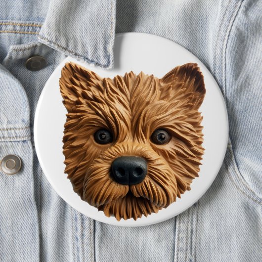 Australian Terrier Dog 3D Inspiriert Button (Beispiel)