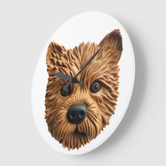 Australian Terrier Dog 3D Inspiriert Große Wanduhr (Winkel)