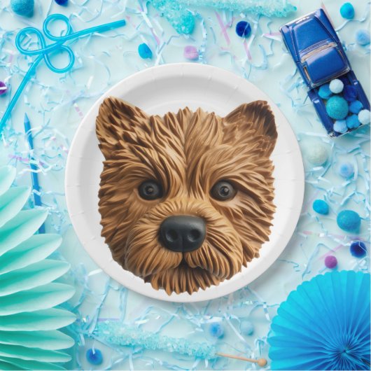 Australian Terrier Dog 3D Inspiriert Pappteller (Party)