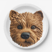 Australian Terrier Dog 3D Inspiriert Pappteller (Vorderseite)