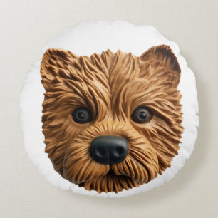 Australian Terrier Dog 3D Inspiriert Rundes Kissen