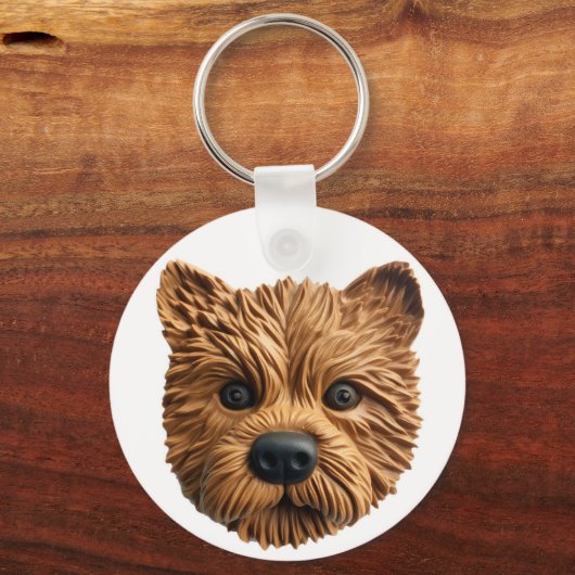 Australian Terrier Dog 3D Inspiriert Schlüsselanhänger (Vorderseite)