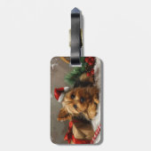 Australian Terrier Dog Christmas Festive Gepäckanhänger (Rückseite vertikal)