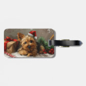 Australian Terrier Dog Christmas Festive Gepäckanhänger (Rückseite horizontal)