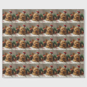 Australian Terrier Dog Christmas Festive Geschenkpapier (Flach)