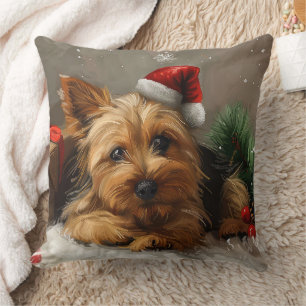 Australian Terrier Dog Christmas Festive Kissen
