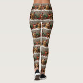 Australian Terrier Dog Christmas Festive Leggings (Rückseite)