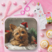 Australian Terrier Dog Christmas Festive Pappteller (Party)