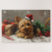 Australian Terrier Dog Christmas Festive Puzzle (Horizontal)