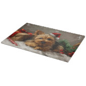 Australian Terrier Dog Christmas Festive Schneidebrett (Ecke)