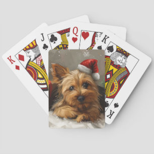 Australian Terrier Dog Christmas Festive Spielkarten