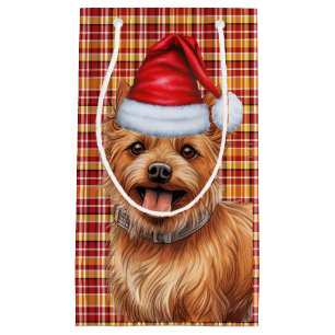 Australian Terrier Dog Holiday Kariert Weihnachten Kleine Geschenktüte