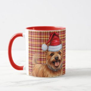Australian Terrier Dog Holiday Kariert Weihnachten Tasse
