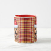 Australian Terrier Dog Holiday Kariert Weihnachten Tasse (Zentrum)