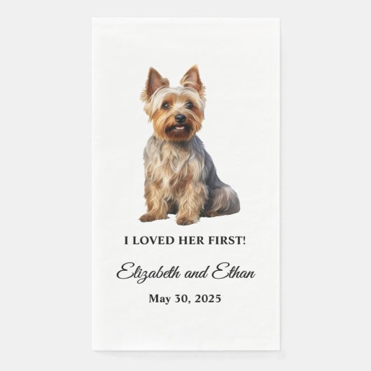 Australian Terrier Dog Wedding Serviette (Vorderseite)