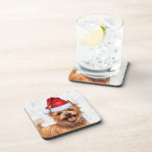 Australian Terrier Dog Woof Word Art Holiday Getränkeuntersetzer (Rechte Seite)