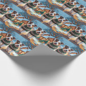Australian Terrier Dogs Christmas Snow Holiday Geschenkpapier (Ecke)