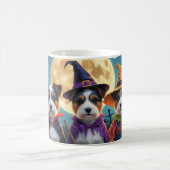 Australian Terrier Dogs Pumpkin Halloween Funny Kaffeetasse (Mittel)