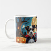 Australian Terrier Dogs Pumpkin Halloween Funny Kaffeetasse (Links)