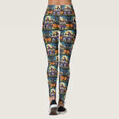Australian Terrier Dogs Pumpkin Halloween Funny Leggings (Rückseite)