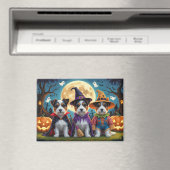 Australian Terrier Dogs Pumpkin Halloween Funny Magnet (In Situ (Geschirrspüler))