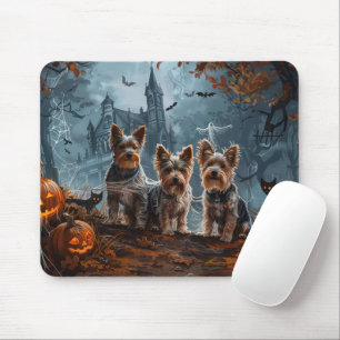 Australian Terrier Halloween Nacht Hunde Leckerli Mousepad