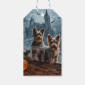 Australian Terrier Halloween Night Doggy Delight Geschenkanhänger (Rückseite)