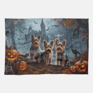 Australian Terrier Halloween Night Doggy Delight Geschirrtuch