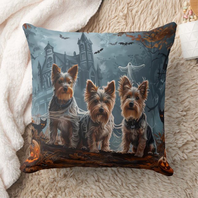 Australian Terrier Halloween Night Doggy Delight Kissen (Decke)