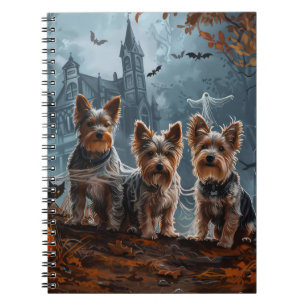 Australian Terrier Halloween Night Doggy Delight Notizblock