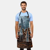 Australian Terrier Halloween Night Doggy Delight Schürze (Getragen)