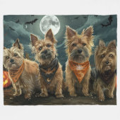 Australian Terrier Halloween Spooky Fleecedecke (Vorderseite (Horizontal))