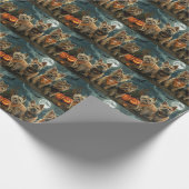 Australian Terrier Halloween Spooky Geschenkpapier (Ecke)