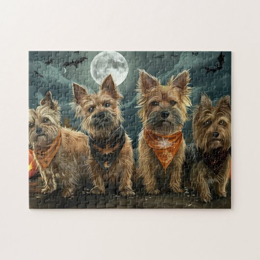 Australian Terrier Halloween Spooky Puzzle (Horizontal)