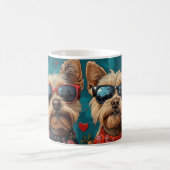 Australian Terrier Heart Rose Valentinstag Kaffeetasse (Mittel)