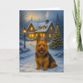 Australian Terrier Holiday Card Feiertagskarte