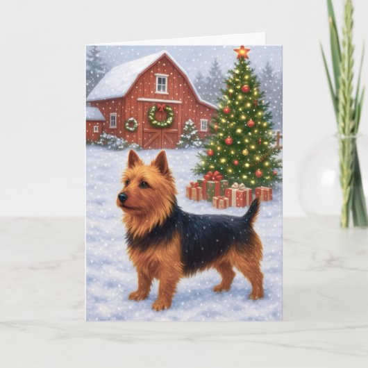 Australian Terrier Holiday Card Feiertagskarte (Vorderseite)