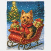 Australian Terrier Holiday  Fleecedecke (Vorderseite)