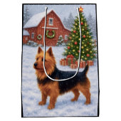 Australian Terrier Holiday  Mittlere Geschenktüte (Rückseite)