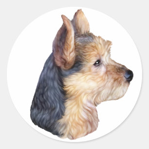 Australian Terrier HS Runder Aufkleber
