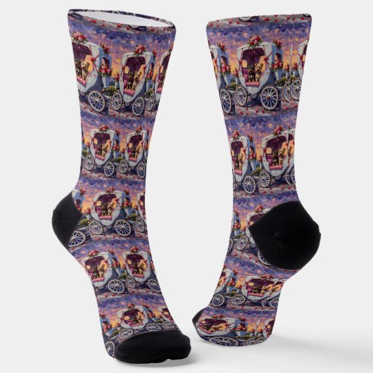 Australian Terrier Hund Valentinstag Socken (Gewinkelt)