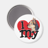 Australian Terrier I (heart) my Magnet (Vorderseite/Rückseite)